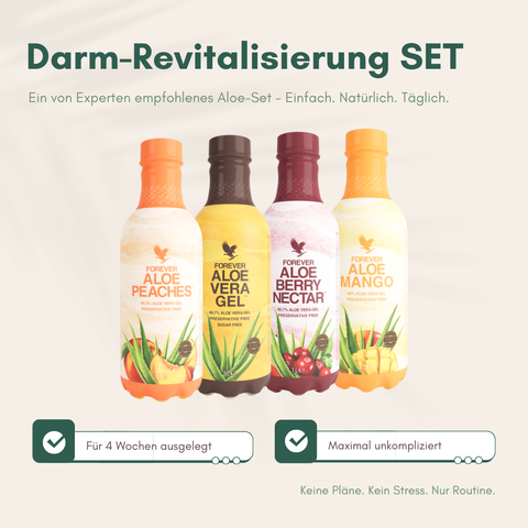 myAloeWorld Darm Revitalisierung SET - 4x Forever Living Aloe Vera Gel