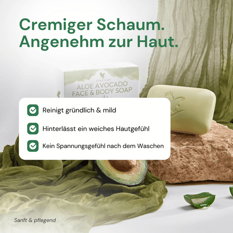 Aloe Avocado Face & Body Soap, 142 g