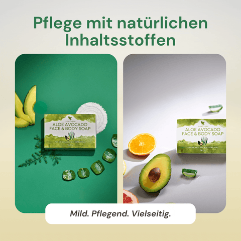 Aloe Avocado Face & Body Soap – cremige Seife mit Aloe Vera und Avocado, 142 g
