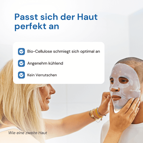 Anwendung bei Mann Forever Aloe Bio-Cellulose Gesichtsmaske aus Bio-Cellulose