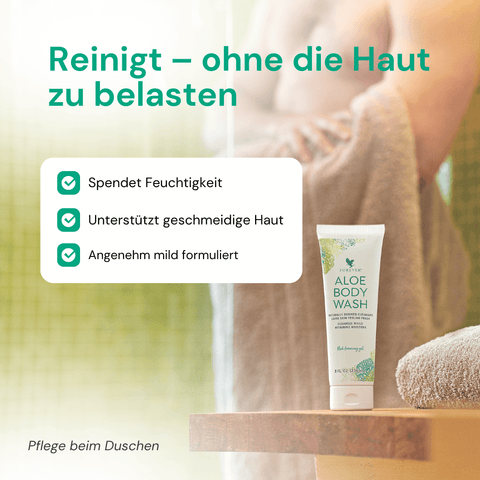 Aloe Body Wash – sanftes Duschgel mit Aloe Vera, reinigt ohne auszutrocknen, 236 ml