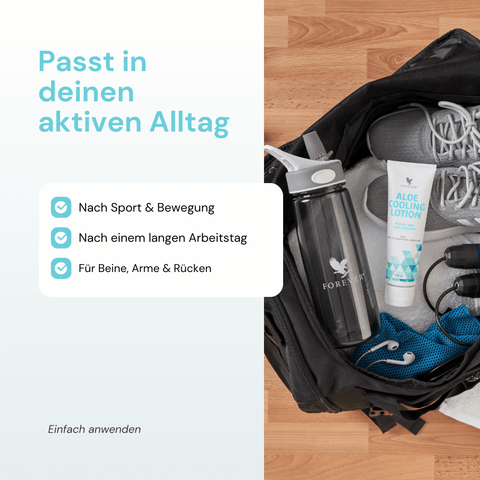 Aloe Cooling Lotion – intensiv kühlende Pflege nach Sport oder langem Tag