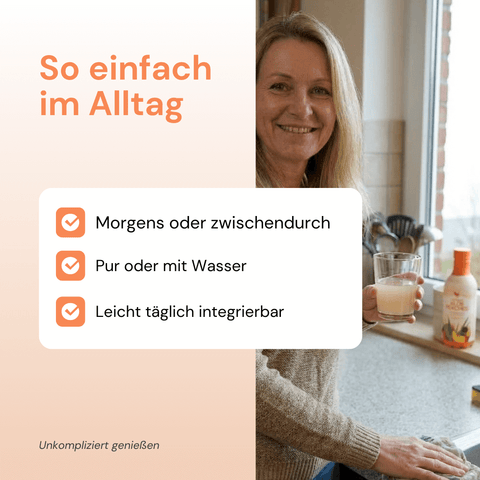 Infografik: Forever Aloe Peaches – Aloe-Vera-Getränk mit Pfirsichgeschmack