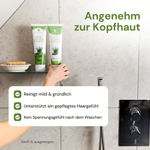 Aloe-Jojoba Shampoo, 296 ml sanft zur Kopfhaut, spendet Feuchtigkeit und pflegt