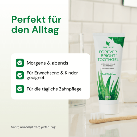 Forever Bright Toothgel – Zahnpflege-Gel mit Aloe Vera, fluoridfrei