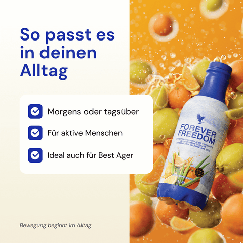Forever Freedom – flüssige Nahrungsergänzung für den Alltag