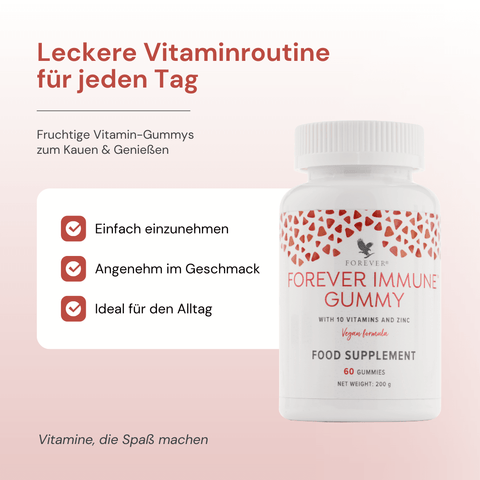 Forever Immune Gummy leckere Vitaminroutine für den Alltag