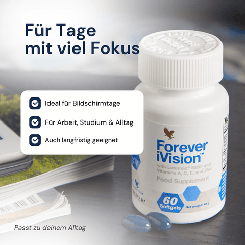 Forever iVision – Nahrungsergänzungsmittel mit Lutein und Zink für den Alltag