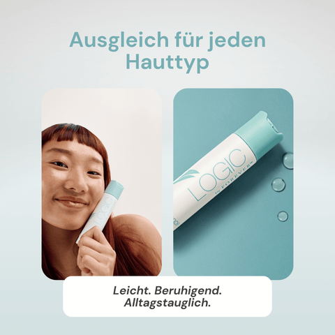 Frau zeigt Forever Logic Balancing Aloe Essence