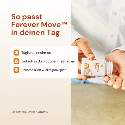 Infografik: Forever Move – 90 Kapseln zur täglichen Nahrungsergänzung