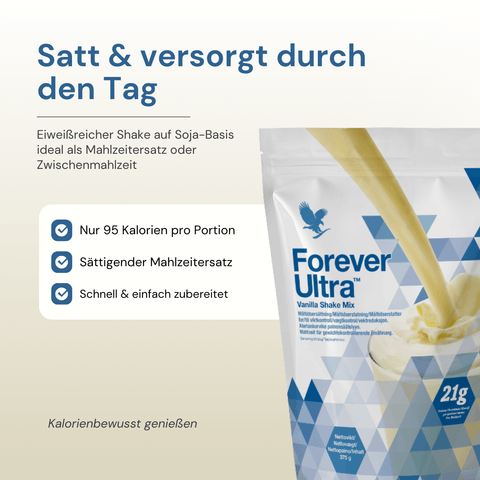 Forever Ultra Vanilla Shake Mix – eiweißreicher Shake auf Soja-Basis