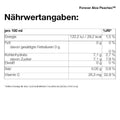 Nährwertangaben Forever Aloe Peaches für 100ml
